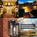 CYHKEE 2 Pack Solar Wall Lights Outdoor Waterproof with 3 Lighting Modes & Motion Sensor, Dusk to Dawn Exterior Porch Light fixtures, Solar Wall Lantern Fixture for Garage Porch Yard Front Door