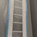 Vinyl Transom Household Window, 10" x 36" Double Pane Fixed Window with Grids and Tempered Glass for House, Garage (White)