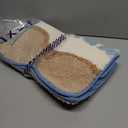 DEXI Cute Bath Mats for Bathroom, 32x20 Washable Absorbent Ocean Wave Bathroom Rugs with Rubber Backing, Extra Soft Plush Microfiber Bathmat for Shower Floor, Tub, Sink, Bedroom, Blue