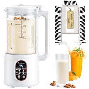 Encyclpo 40oz Nut Milk Maker - Automatic Soy Milk Maker with Spin Clean Brush & Nut Milk Bag - Homemade Almond, Oat, Coconut, Soy Milk - Auto Clean, Boil Water, Delay Start, Keep Warm