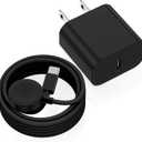 USB C Apple Watch Charger,[MFi Certified] iPhone Fast Magnetic iWatch Charger 6ft USB C Charging Cable Cord Long and Type C Wall Charger Block for Apple Watch Series 11/10/9/Ultra/8/7/SE/SE2/6/5/4/3/2