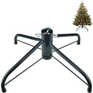 Christmas Tree Stand,Universal Folding Xmas Tree Base, Replacement Metal Tree Stand Base for 4-8Ft Christmas Artificial Trees, Fits 0.5-1.57In Tree Pole (Black)