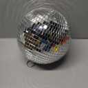 Disco Ball - 8 Inch Mirror Disco Ball, Ideal for DJ Club, Party, Wedding, Home Decor, and Live Stage with Hanging Ring for Easy Installation, Silver