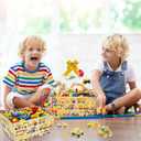 10 Pack Construction Birthday Party Supplies Basket for Gifts Empty,Construction Theme Sturdy Diy Bulk Gift Basket Kraft Market Tray Cardboard Basket Decorations Favors With Handles, Gift Baskets Kit Supplies Wrap To Fill For Birthdays Christmas Weddings Anniversaries