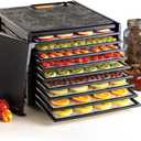 Excalibur Electric Food Dehydrator Machine 9-Tray with Adjustable Thermostat, Accurate Temperature Control and Fast Drying with 15 Square Feet of Drying Space, 600-Watts, Black