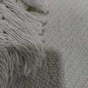 Collive Kitchen Runner Rug, 2' x 4.3' Hand-Woven Reversible Washable Rug, White/Beige Cotton Modern Farmhouse Bathroom Rug Hallway Carpet for Foyer Bedroom Entry Back Door Decor