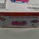 IDAODAN Electric Balloon Pump, Portable Electric Balloon Blower Machine Balloon Air Pump Dual Nozzle Rose Red 110V 600W Balloon Inflator for Party Decorations