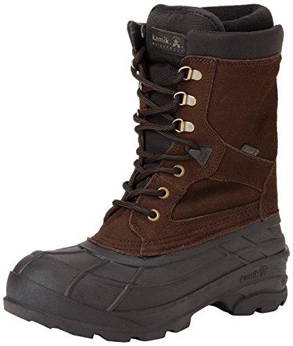 Kamik Men's Nation Plus Snow Boot, Dark Brown, 12 M US