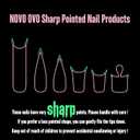 NOVO OVO White French Tip Sharp Stiletto Pointed Medium Long Nail Tips Press on Berry Pink, Soft Gel Fake Acrylic Extension, Full Cover False Nails for Salon DIY x 16 Sizes 160 pcs