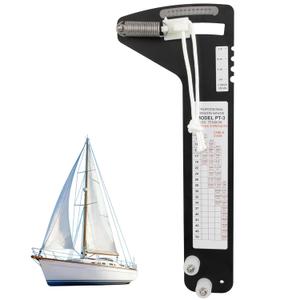 PT-3 Hands‑Free Rigging Tension Gauge,Professional Force Meter for Tensioning & Tuning Sailboat Shrouds,Wire Rope Standing Rigging,Forestays, Cable Rigs,Fits 9/32″, 5/16″,3/8″ Diameter Cables 4500 lb