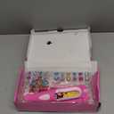 Hair Gem Stamper Kit,Bling Hair Jewels for Girls, Hair Styling Tool with Reusable Shining Diamonds, Christmas Birthday Arts & Crafts Gift for 5-12 Year Old Girl (Pink)