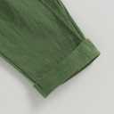 Karuedoo Toddler Baby Boy Clothes Cotton Linen Henley Shirts Button Down Long Sleeve Shirts Casual Pants Set (White)