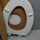 Mayfair Cassel slow close toilet seat, easy clean non-slip premium wood seat, install, made in USA, elongated, white