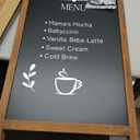 A Frame Chalkboard Sign, 40" x 20" Magnetic Outdoor Chalk Board Signs, Wooden Standing Double-Sided Sidewalk Chalk Board for Restaurant Menu, Cafs, Christmas, Wedding