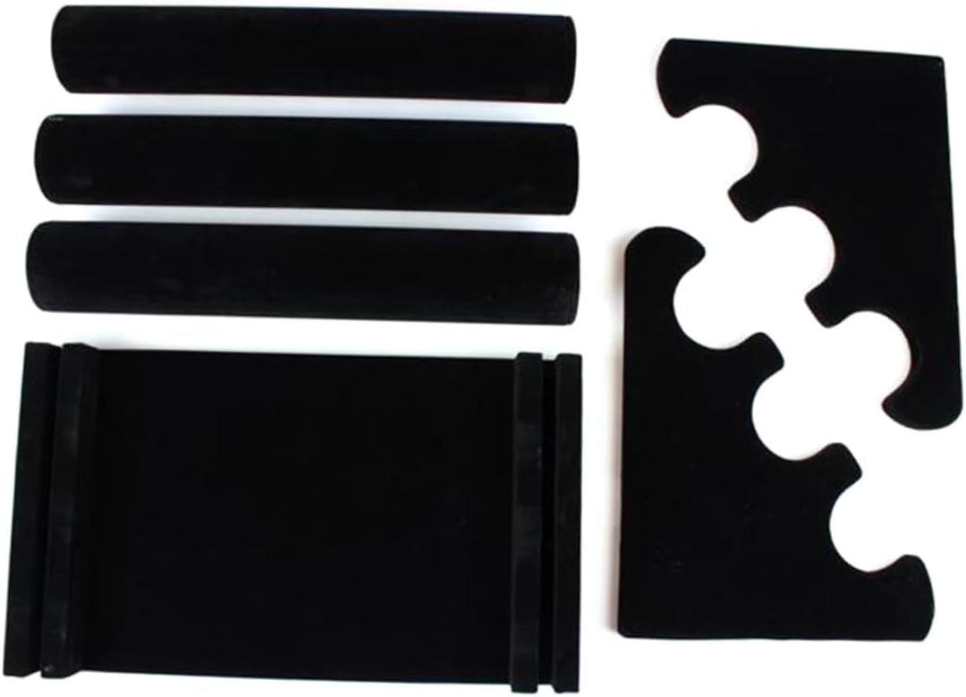 Three Jewelry Display Stand Organizer for Necklaces Bracelets Bangles Watches Black Protective Holder for Display and Storage