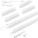 Pak 4FT LED Shop Lights, 2300LM 6500K Cool White, 20W Energy-Saving Super Bright Linkable T5 Ceiling and Under Cabinet Lighting Fixture for Garage, Workshop, Basement, Warehouse, FCC Certified, 6 Pack