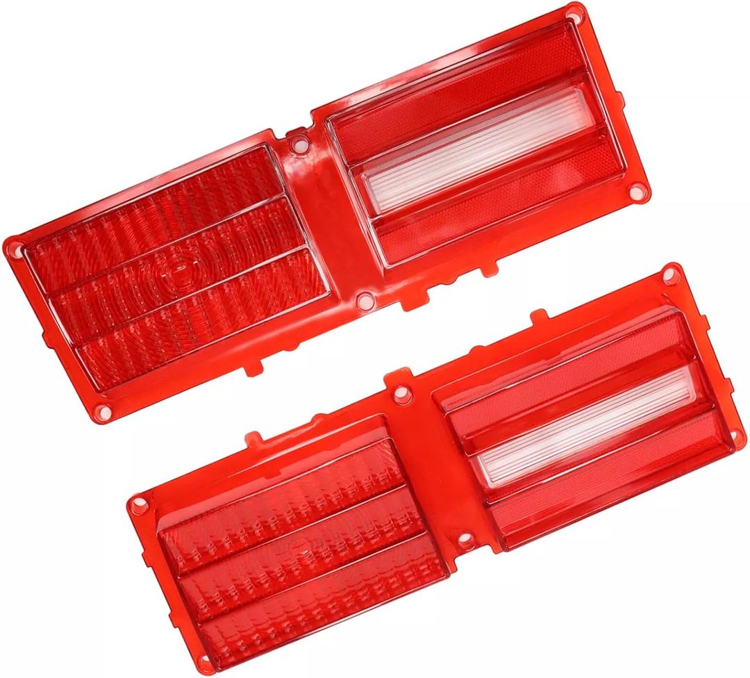 Tail Lamp Lens Fits for 1975 1976 1977 1978 1979 Chevrolet II Nova Models Set of 2 Left & Right Side