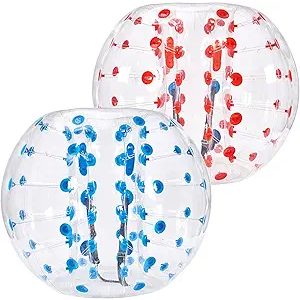 VEVOR Inflatable Bumper Balls 2-Pack, 5FT/1.5M Body Sumo Zorb Balls for Teen & Adult, 0.8mm Thick PVC Human Hamster Bubble Balls for Outdoor Team Gaming Play, Bumper Bopper Toys for Garden, Yard, Park