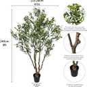 AfanD Artificial Olive Tree Tall,Faux Olive Tree Indoor Artificial Tree for Modern Home Office Living Room Floor Decor Indoor (1, 8ft 1in)