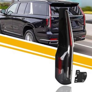 Dasbecan Left Driver Side LED Tail Light Compatible With 2021-2024 Cadillac Escalade ESV Replace 84989487 87866702 Rear Tail Lamp Taillight Replacement