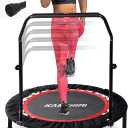 Kanchimi 40"  Folding Mini Fitness Indoor Exercise Workout Rebounder Trampoline with Handle, Max Load 330lbs