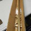 Curtain Rods for Windows 48 to 86 Inches - Aluminum Finials and Brackets - 1 Inch Decorative Window Rods - Adjustable Heavy Duty Curtain Rod - Wall & Ceiling Mounted - Brushed Gold Finish