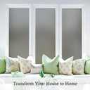 Coavas Window Privacy Film Frosted Glass Static Cling UV Sun Blocking Heat Control Window Tint Day and Night Insulation Home Bathroom Door Decorative Frosting Cover, 23.6 x 78.7 Inch, Gray