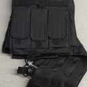 AZB Tactical Vest For Men Quick Release Breathable Paintball Airsoft Vest Adjustable (Black)
