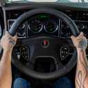 RoadPro RPSW3006 Black 18" Genuine Leather Steering Wheel Cover