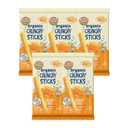 Earth's Best Organic Baby Food, Dissolvable Teething Snack for Babies 6 Months and Older, Cheddar Cheese Crunchy Sticks, .56 oz Pack (Pack of 5) Best Before Oct. 16, 2026