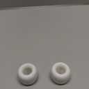 2 Pcs Mini Ceramics Toothbrush Holder,Individual Toothbrush Stand for Bathroom Vanity Countertops Dresser(White)