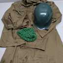 Kids WW2 Soldier Costume Boys Girls Field Jacket Cosplay 6 Pcs Set for Halloween  2XL(11-12years)