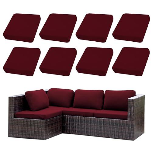 SUKAIKEQA Outdoor Cushion Covers Set,12PCS Patio Furniture Couch Seat Slipcovers, Replacement for Sofa Sectional Chair(Cover Only)