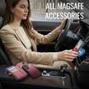 for Samsung Galaxy S26 Wallet Case Magnetic [Compatible with Magsafe] [RFID Blocking Card Holder] [Zipper] [Strap] Detachable Drop-Proof Protective Phone Cases for Galaxy S26-6.3", Burgundy