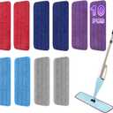 10 Pack 16.5 inch Reusable Mop Pads Microfiber Spray Mop Replacement Heads for Wet/Dry Mops Compatible with Bona Floor Care System