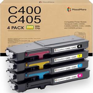 MasaiMara Extra High Capacity C400 C405 106R03524 106R03526 106R03525 106R03527 Compatible Toner Cartridges Replacement for Xerox Versalink C400 C400D C400N C400DN C405 C405N C405DN (4-Pack)
