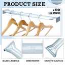 Zonon 10 Pack 20 Inch Length Wardrobe Hanger Bar for Wardrobe Moving Boxes Steel Hanger Bar for Packing Moving Capacity 150 Pounds (Does not Include Boxes)