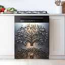 Dishwasher Magnet Sticker Cover Panel Decal Refrigerator Magnetic Sticker Decorative for Kitchen Decoration,Fridge Door Cover,Home Appliances Decor Stickers 23"x26"