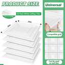 Landical 50 Pcs 2 x 2 ft White PVC Plastic Drop Ceiling Tiles 24 x 24 x 0.8 Inch Ceiling Panels Decorative Cover 200 Sq. ft for Office Bathroom Living Room Bedroom