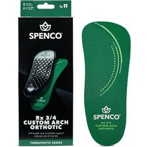 Spenco Rx Orthotic Arch Support 3/4 Length Shoe Insoles Women's 7-8.5/Men's 6-7.5
