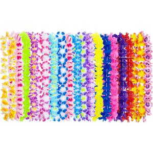 25 Count Hawaiian Leis Set Bulk for Kids & AdultsTropical Luau Flower Lei, Multicolor Party Favors for Hawaii Decor Birthday, Beach Wedding, Easter Parties & Holiday Decorations