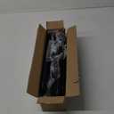 Corner Curtain Rod for Windows 30 to 136 Inches, L-shaped Curved Heavy Duty Corner Window Curtain Rods, Adjustable Renter Friendly 1 Inch Black Drapery Rods for Bedroom Living Room