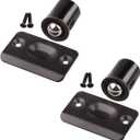 HOMOTEK 2 Pack Drive in Ball Catch with Strike Plate for Closet Doors, Oil Rubbed Bronze, 13/16 Inch x 1-1/8 Inch, Die-cast, Adjustable Tension Ball