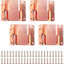 Premium Aesthetic Universal Sectional Sofa Couch Interlocking Connector Brackets - Hardware Included All Rose Gold Color (8)