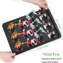 Miniature Storage Case with 6 Metal Trays Aluminum Frame Case with Lock Large Capacity Miniature Display Case