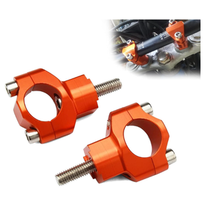 JFG RACING Dirt Bike Handlebar Riser,CNC Motorcycle Handle Bar Mounts Clamps for 125-530 SX SXF EXC EXCF XCW XCFW 2000-2016-Oange (orange)