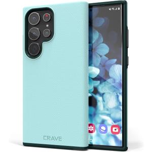 Crave for Samsung Galaxy S23 Ultra Case, Shockproof Protection Dual Layer Case for Samsung Galaxy S23 Ultra (6.8 inch) - Aqua
