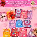 24 Packs Mini Teddy Bear Toy Plush Stuffed Bear Keychains for Kids Girls Boys, Small Stuffed Animal Bulk for Kids, Easter Basket Stuffers Carnival Prizes, School Gifts, Party Favor Goodie Bag