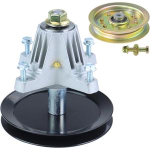 918-04865A Deck Spindle with 756-04129 Idler Pulley Replaces 618-04865A 918 04865A 918-04636 918-04636A 918-04865 for Craftsman LT2000 Cub Cadet 46" LTX 1046 LTX 1045 LTX1046 LTX1045 Tractors