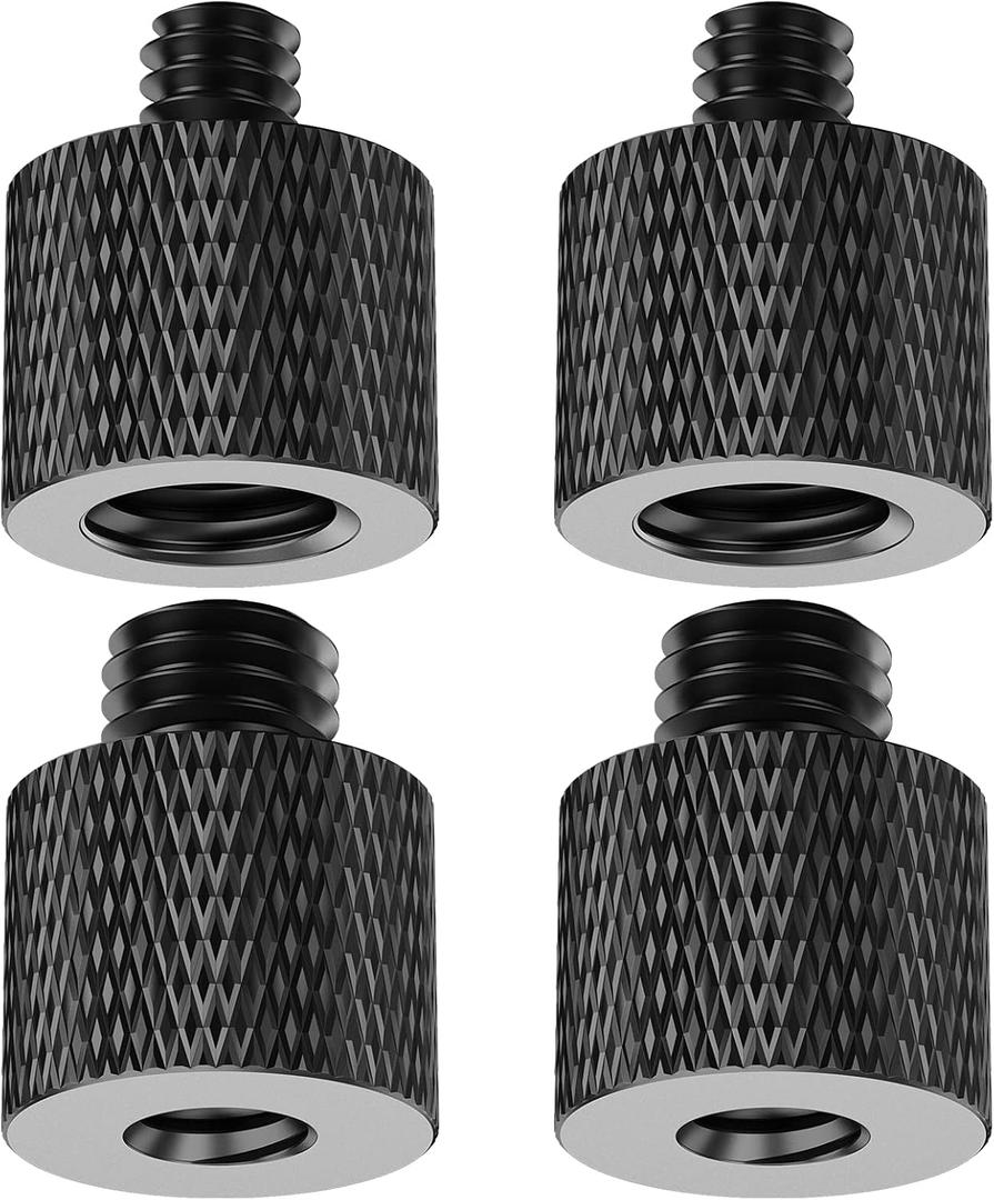 3/8 to 1/4 Camera Screw Adapter Thread 4 Pcs 1/4 Female to 3/8 Male and 3/8 Female to 1/4 Male Camera Tripod Adapter for Camera Monitor Tripod Mic Mount Microphone Stand